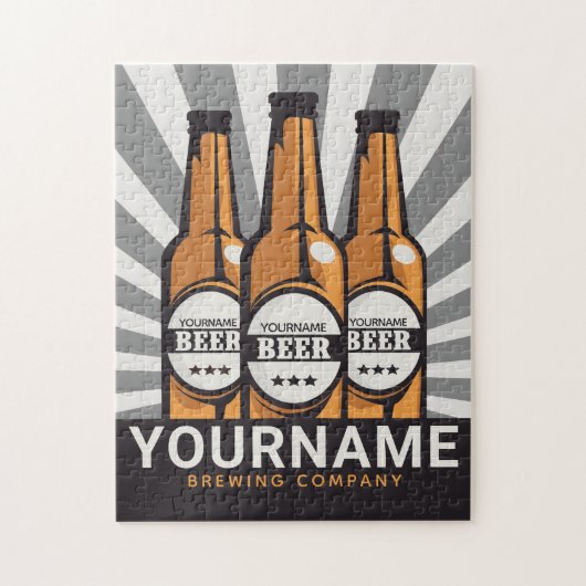 Personaliserende brouwerij voor bottelboten legpuzzel (Verticaal)