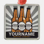 Personaliserende brouwerij voor bottelboten metalen ornament (Voorkant)