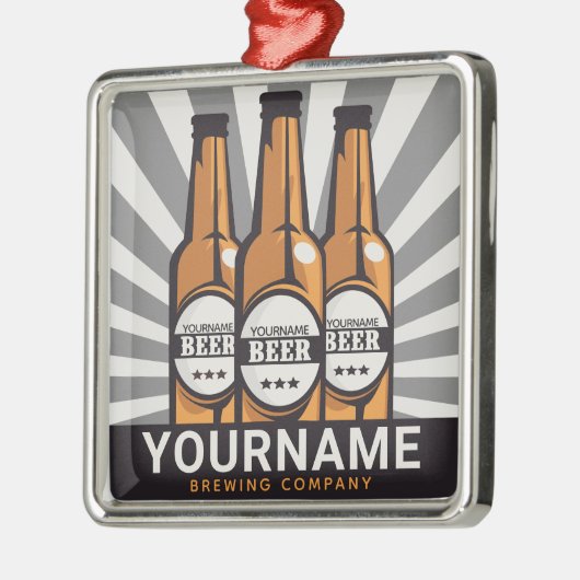 Personaliserende brouwerij voor bottelboten metalen ornament (Links)