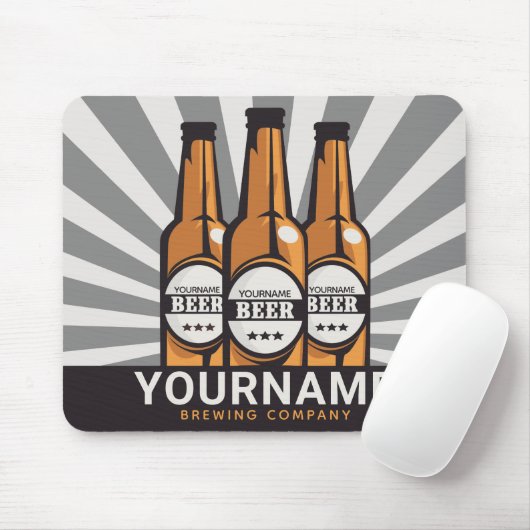 Personaliserende brouwerij voor bottelboten muismat (Met muis)