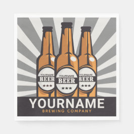 Personaliserende brouwerij voor bottelboten servet