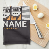 Personaliserende brouwerij voor bottelboten theedoek (Quarter Fold)