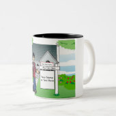 Personaliserende Cartoon - Mannelijke Tweekleurige Koffiemok (Voorkant rechts)