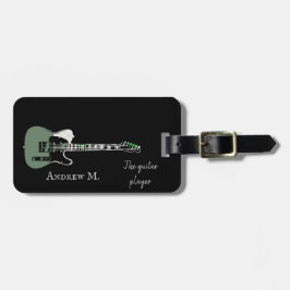 Personaliserende elektrogitaar/gitarist bagagelabel