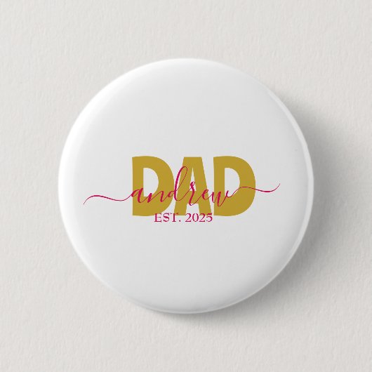 PERSONALISERENDE PAPA TE WORDEN RONDE BUTTON 5,7 CM (Voorkant)
