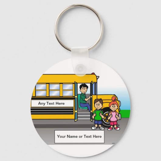 Personaliserende scholierenchauffeur - Mannelijke  Sleutelhanger (Voorkant)