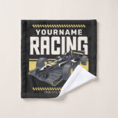 Personaliseringsteam Fast Race-autorijstuurprogram Bad Handdoek (Wasdoekje)