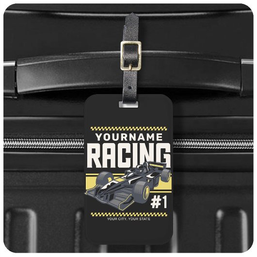 Personaliseringsteam Fast Race-autorijstuurprogram Bagagelabel