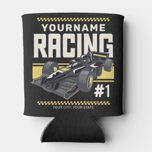 Personaliseringsteam Fast Race-autorijstuurprogram Blikjeskoeler (Achterkant)