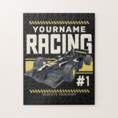 Personaliseringsteam Fast Race-autorijstuurprogram Legpuzzel (Verticaal)