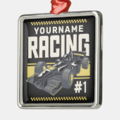 Personaliseringsteam Fast Race-autorijstuurprogram Metalen Ornament (Links)