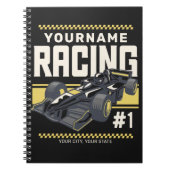 Personaliseringsteam Fast Race-autorijstuurprogram Notitieboek (Voorkant)