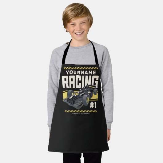 Personaliseringsteam Fast Race-autorijstuurprogram Schort (Gedragen)