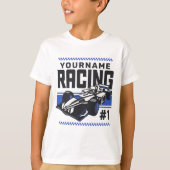 Personaliseringsteam Fast Race-autorijstuurprogram T-shirt (Voorkant)