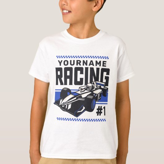 Personaliseringsteam Fast Race-autorijstuurprogram T-shirt (Voorkant)