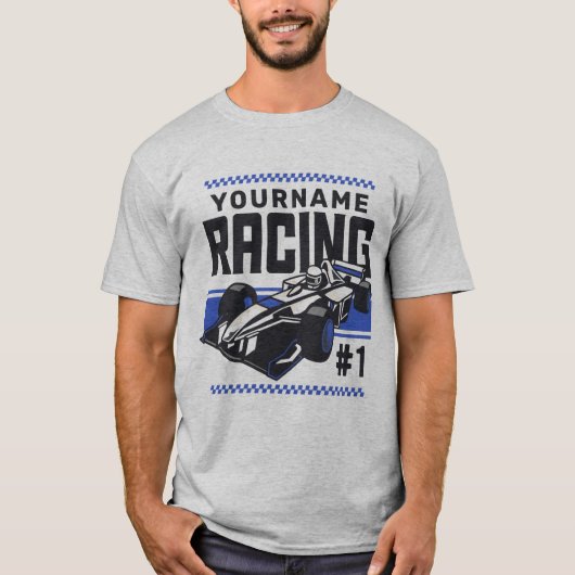 Personaliseringsteam Fast Race-autorijstuurprogram T-shirt (Voorkant)