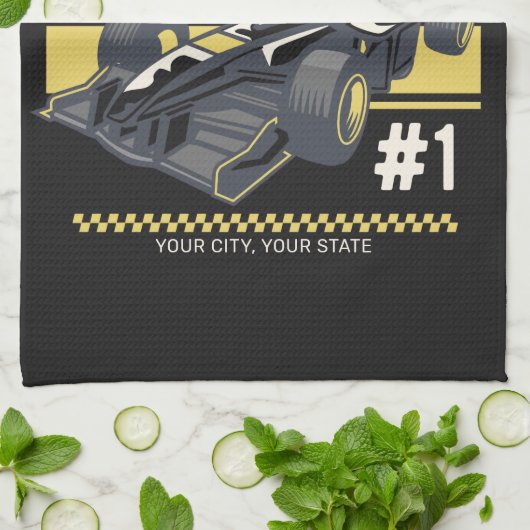 Personaliseringsteam Fast Race-autorijstuurprogram Theedoek (Gevouwen)