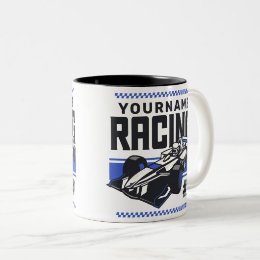 Personaliseringsteam Fast Race-autorijstuurprogram Tweekleurige Koffiemok (Voorkant rechts)