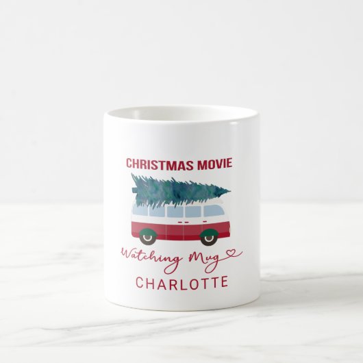 Personalisierbar- Christmas Movie Mug Watching Koffiemok (Center)