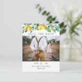Personalisierbar Elegant Toscana Wedding Foto Save The Date (Staand voorkant)