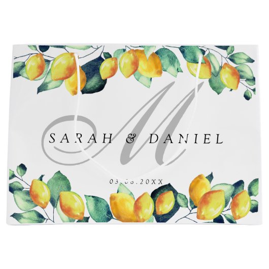 Personalisierbar Elegant Toscana Wedding Groot Cadeauzakje (Voorkant)