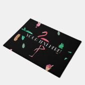 Personalisierbar Flamingo Deurmat (Schuin)