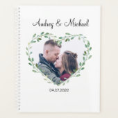 Personalisierbar Foto Herz Hochzeit Planner (Voorkant)