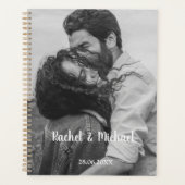 Personalisierbar Foto Schwarz Weiß Hochzeit Planner (Voorkant)