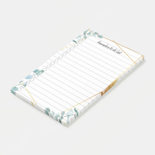 Personalisierbar Greenery liniert Post-it® Notes (Schuin)