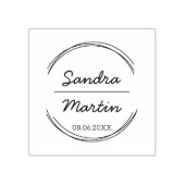 Personalisierbar Kreis Rubberstempel (Afrduk)