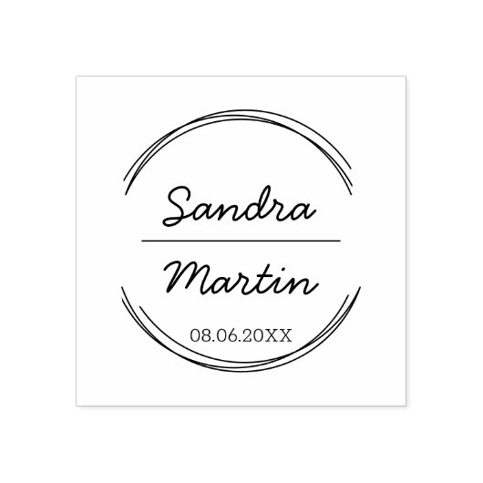 Personalisierbar Kreis Rubberstempel (Afrduk)