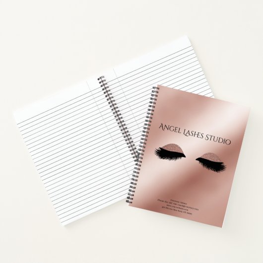 Personalisierbar make-up artiest wimper extensies notitieboek (Binnen)