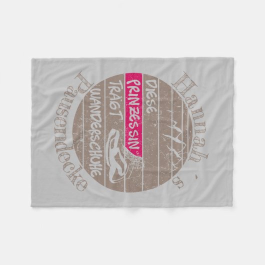 personalisierbar Name Prinzessin Wanderschuhe Fleece Deken (Voorkant (Horizontaal))