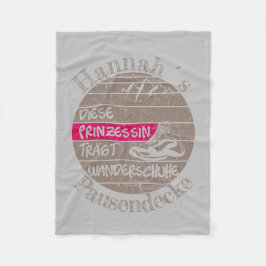 personalisierbar Name Prinzessin Wanderschuhe Fleece Deken
