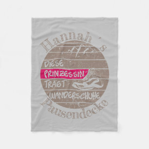 personalisierbar Name Prinzessin Wanderschuhe Fleece Deken