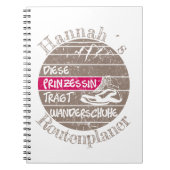 personalisierbar Name Prinzessin Wanderschuhe Notitieboek (Voorkant)