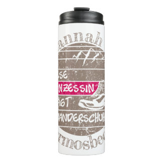 personalisierbar Name Prinzessin Wanderschuhe Thermosbeker