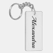 personalisierbar Vorname Alexandra schwarz weiß Sleutelhanger (Voorkant Links)