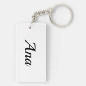 personalisierbar Vorname Ana schwarz weiß Sleutelhanger (achterkant)