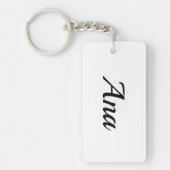 personalisierbar Vorname Ana schwarz weiß Sleutelhanger (Voorkant)