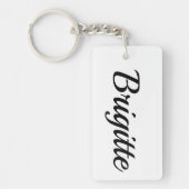 personalisierbar Vorname Brigitte schwarz weiß Sleutelhanger (Voorkant)