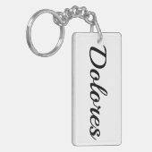 personalisierbar Vorname Dolores schwarz weiß Sleutelhanger (Voorkant Links)