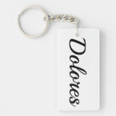 personalisierbar Vorname Dolores schwarz weiß Sleutelhanger (Voorkant)