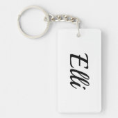 personalisierbar Vorname Elli schwarz weiß Sleutelhanger (Voorkant)
