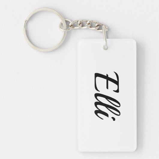 personalisierbar Vorname Elli schwarz weiß Sleutelhanger (Voorkant)