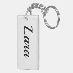 personalisierbar Vorname Lara schwarz weiß Sleutelhanger