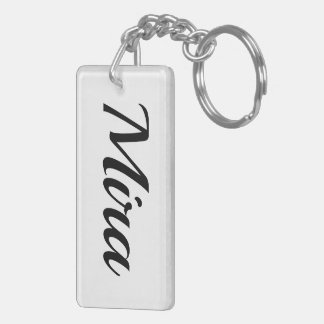 personalisierbar Vorname Mira schwarz weiß Sleutelhanger