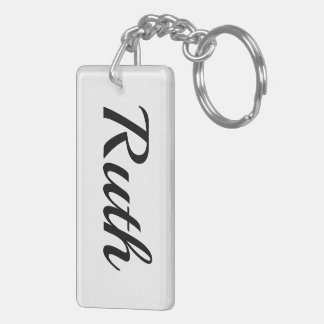personalisierbar Vorname Ruth schwarz weiß Sleutelhanger
