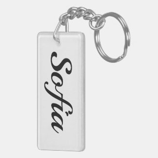 personalisierbar Vorname Sofia schwarz weiß Sleutelhanger