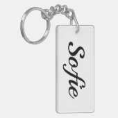 personalisierbar Vorname Sofie schwarz weiß Sleutelhanger (Voorkant Links)